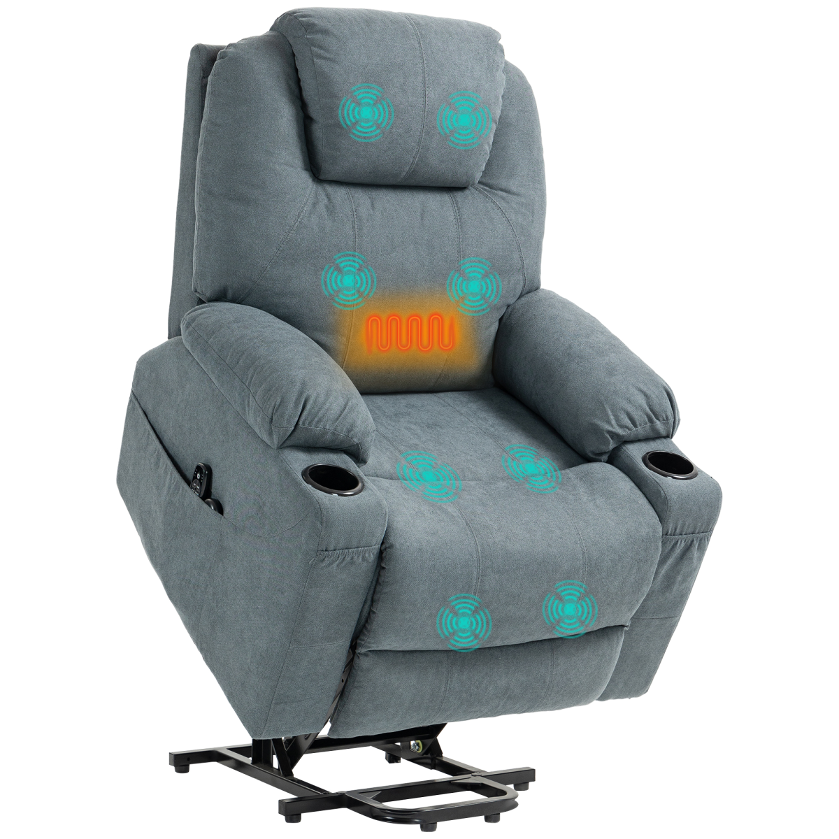 HOMCOM grey lift chair with massage