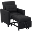 HOMCOM black folding chair bed