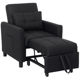 HOMCOM black folding chair bed