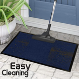 Barrier Dirt Trapper Mat with Non-Slip Nitrile Rubber Backing, 120 x 180 cm – Entrance Door Mat, Blue