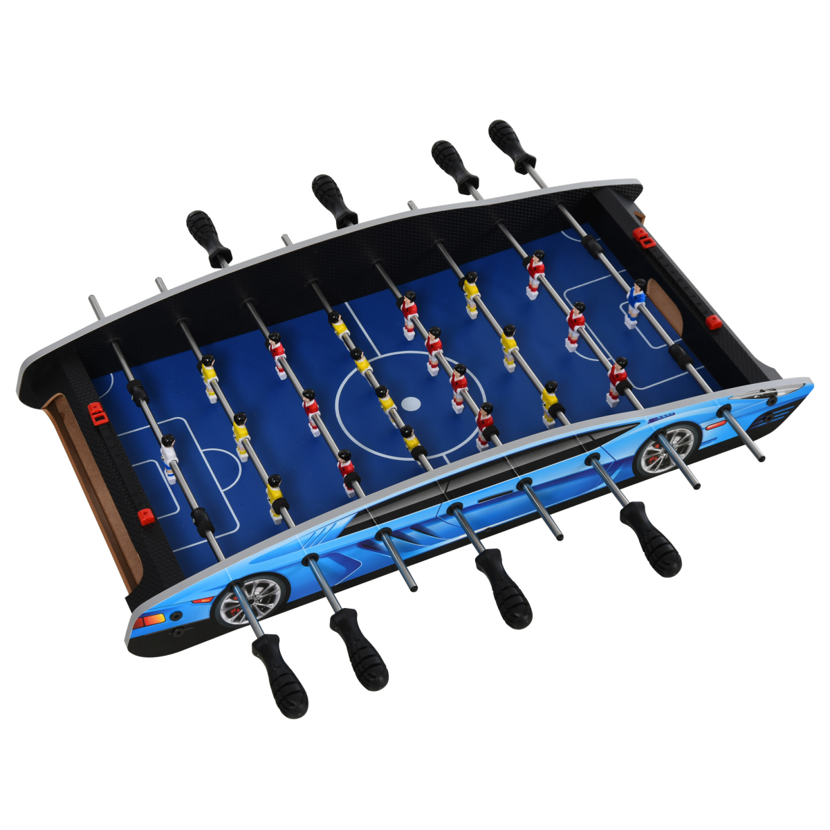 HOMCOM 2ft Foosball Table with 8 Rods, Score Boards & 2 Balls – Indoor Table Football for Kids & Adults
