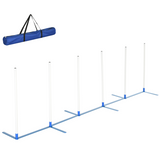 PawHut Dog Weave Pole Set with Carry Bag – Agility Starter Kit for Outdoor Exercise and Training