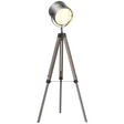 Pine wood tripod spotlight floor lamp