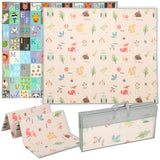 AIYAPLAY Foldable Double-Sided Baby Play Mat – Animals, Letters & Numbers Foam Crawling Mat