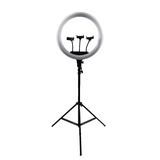 Eclipse Ring Light with Adjustable Tripod Stand and Three Phone Holders – Filming and Content Creation