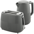 HOMCOM grey kettle and 2-slice toaster
