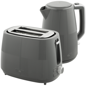 HOMCOM grey kettle and 2-slice toaster