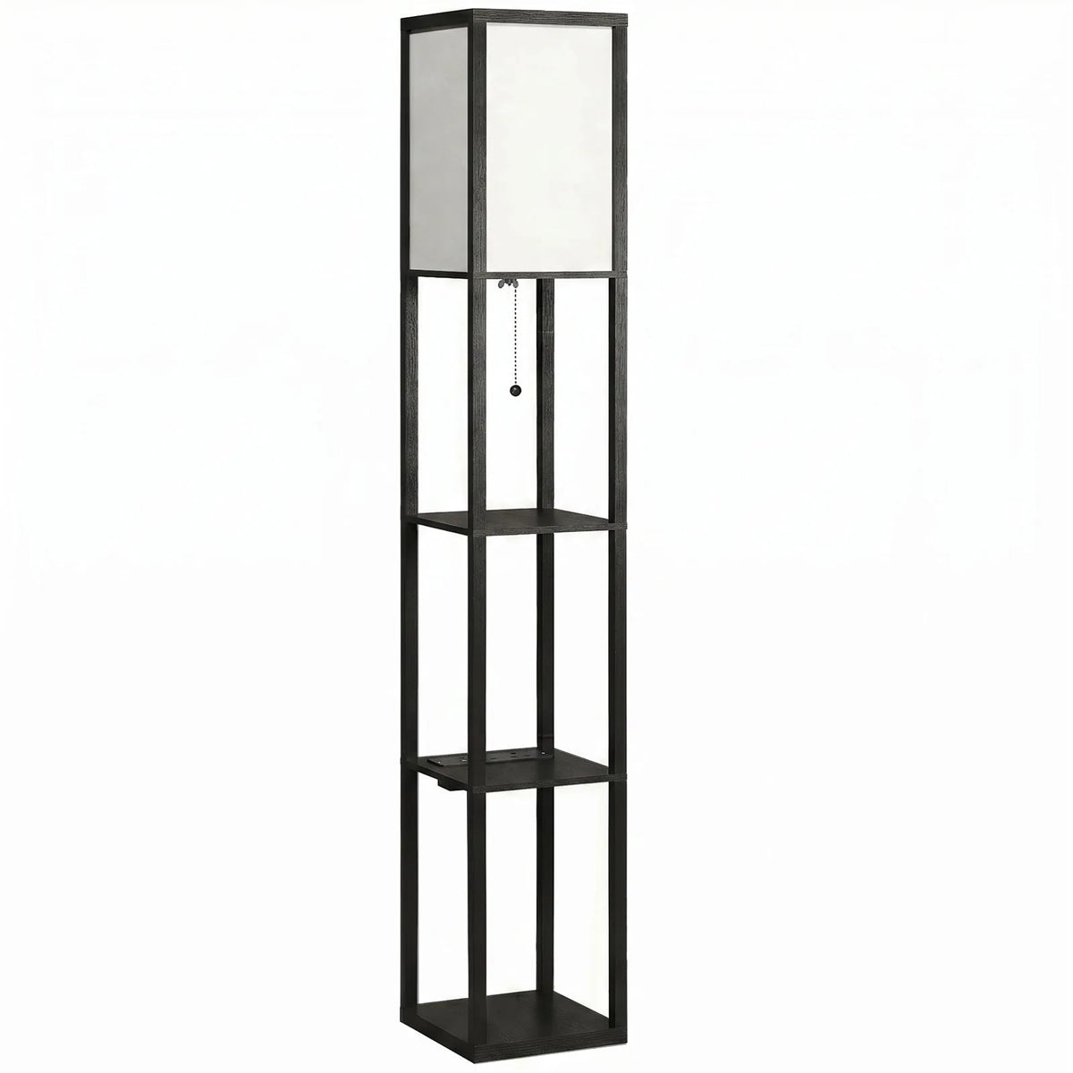 HOMCOM 3-Tier Column Shelf Floor Lamp