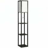 HOMCOM 3-Tier Column Shelf Floor Lamp