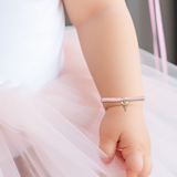 Aye Do Gifts Magical Fairy Friendship Bracelet with Gift Card – Pink Cord, Gold Enamel Fairy, Gift Boxed
