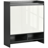White gloss shoe cabinet