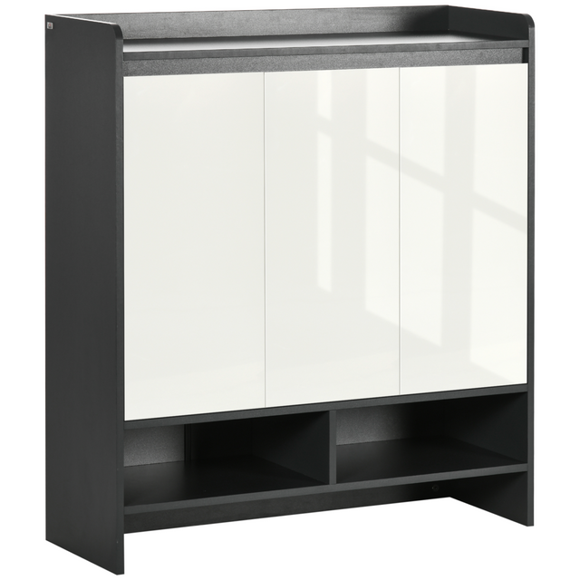 White gloss shoe cabinet