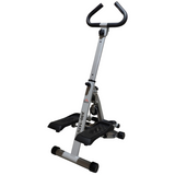 HOMCOM Foldable Stepper with Adjustable Height, Handlebar & LCD Display – Compact Home Cardio Machine, Grey