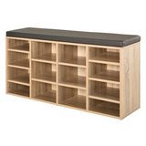 14-compartment shoe rack bench