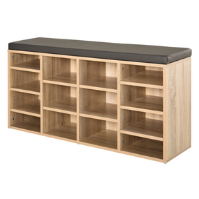 14-compartment shoe rack bench