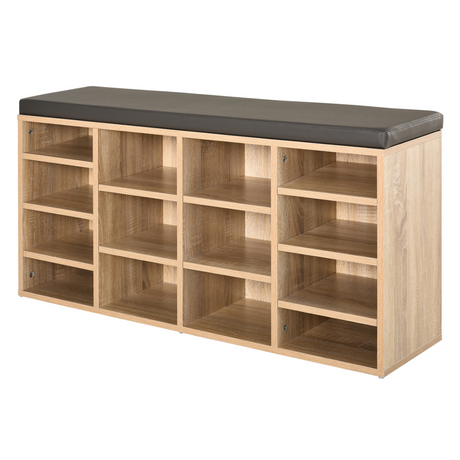 14-compartment shoe rack bench