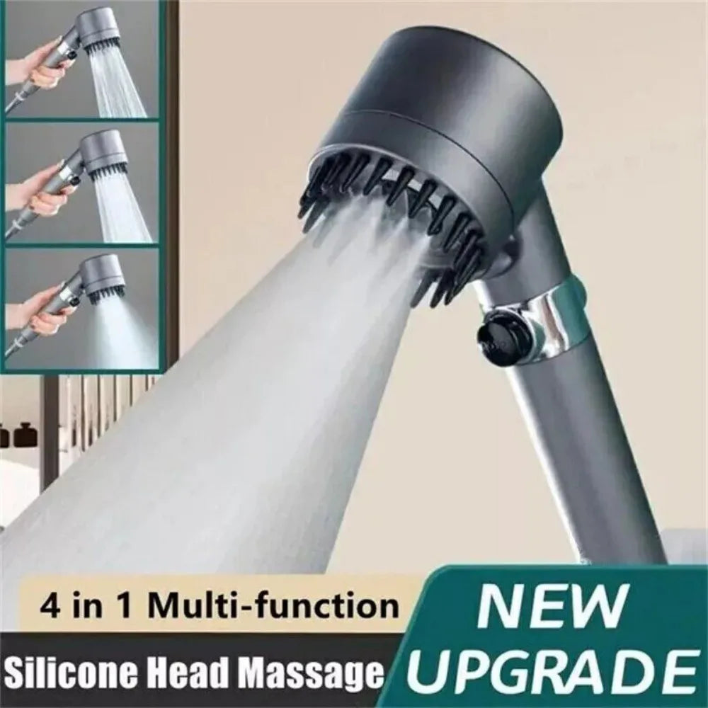 3-Mode High Pressure Handheld Shower Head with PP Filter & Pause Button – Water-Saving Massage Spray