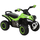 HOMCOM 4-Wheel Toddler Ride-On Quad Car with Music & Lights – No-Pedal Foot-to-Floor Walking Car