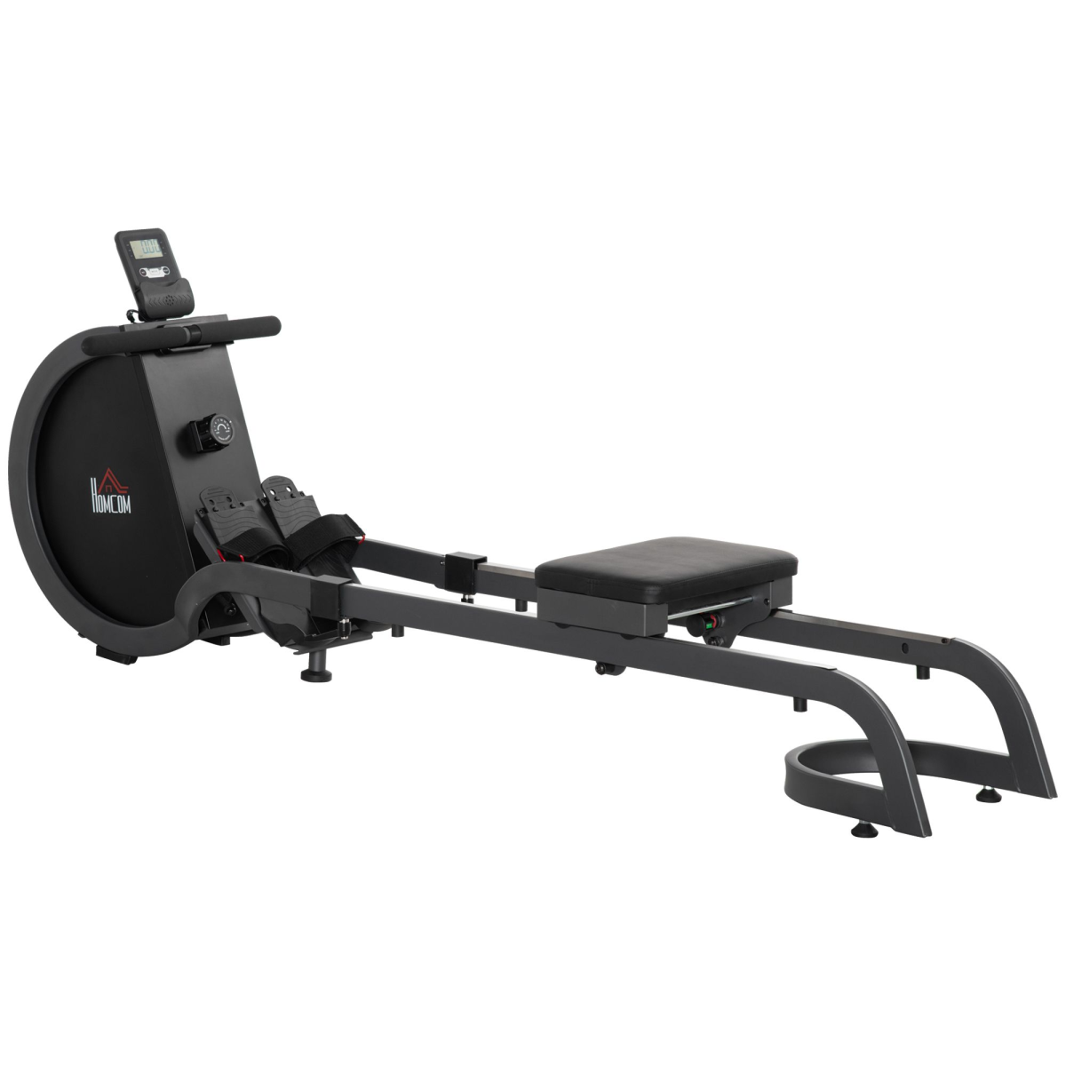 HOMCOM Foldable Magnetic Rowing Machine with 16 Resistance Levels & Digital Monitor – Home Gym Cardio Rower