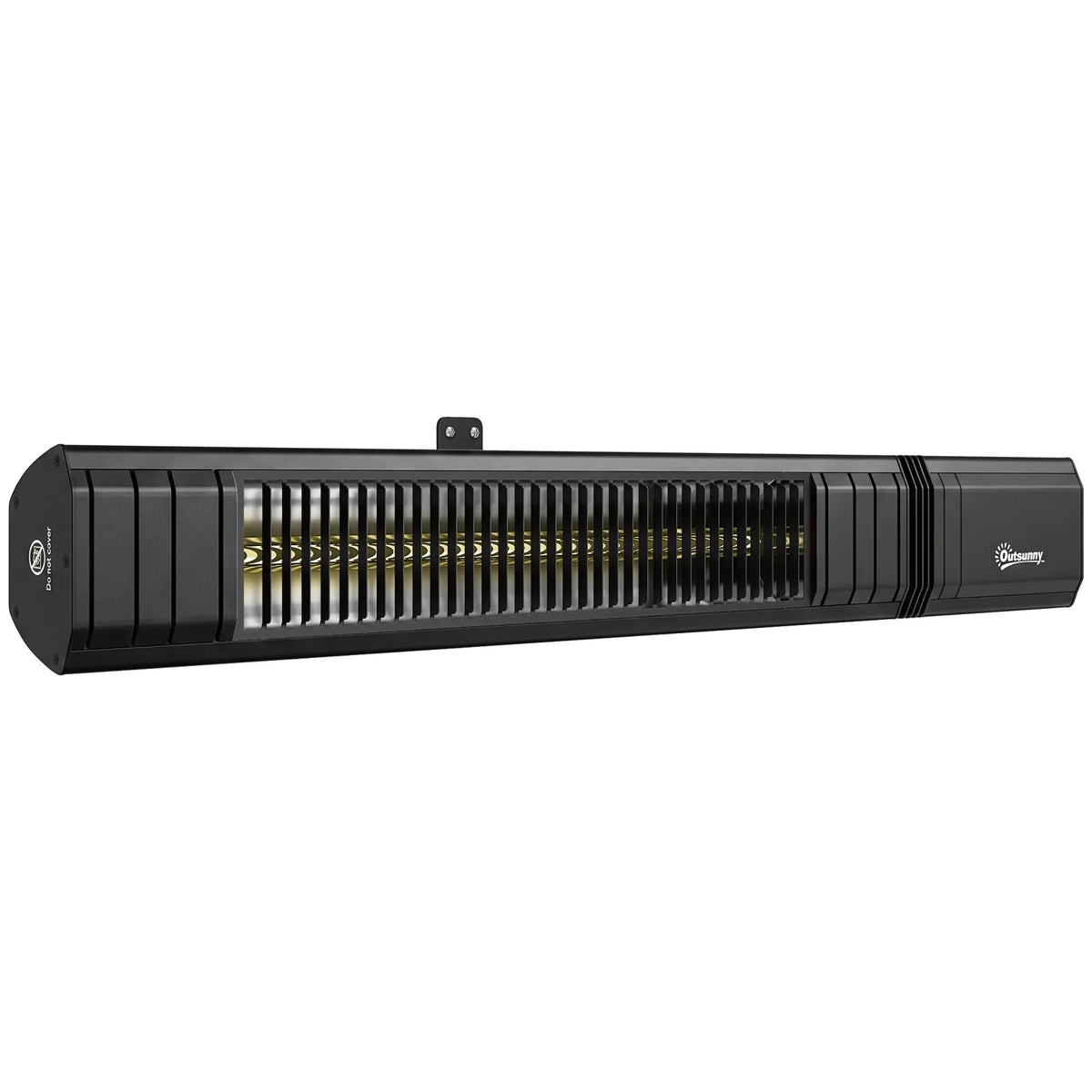 Outsunny 2000 W Electric Infrared Patio Heater with APP and Remote Control – IP65 Wall Mounted, Black