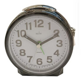 Acctim Eden Non-Ticking Sweep Alarm Clock with Crescendo Alarm, Superbright Backlight – Analogue, Black