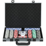 SPORTNOW 400-Piece Poker Chip Set with ABS Case, Mat, Cards & Dice – Texas Hold'em Casino Game Night Set, Grey