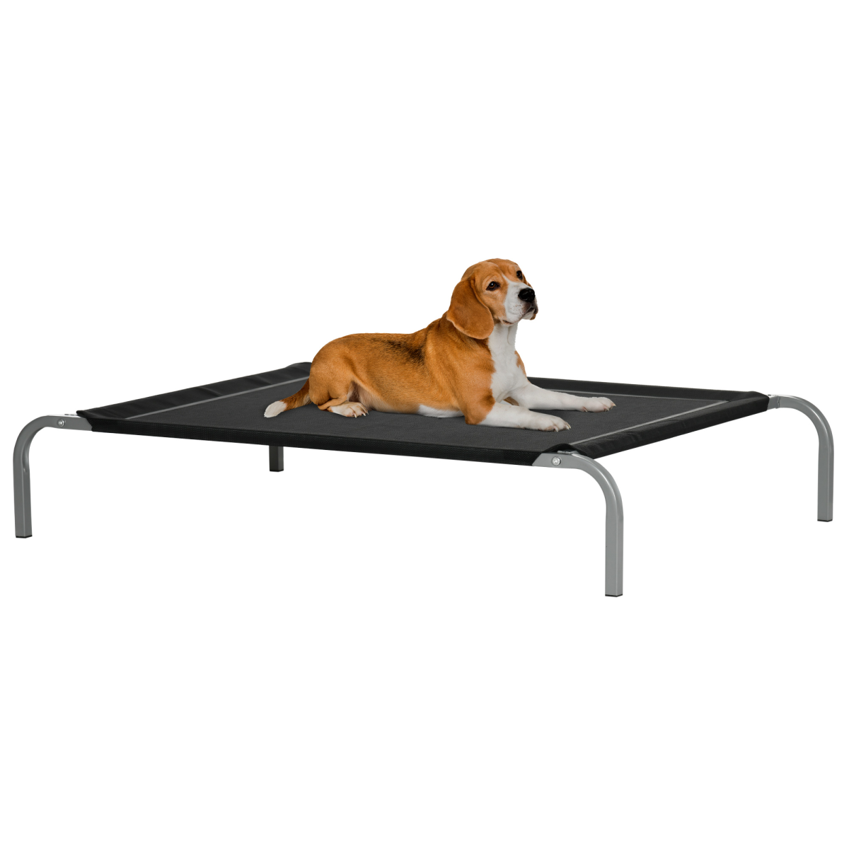 Pawhut Elevated Cooling Dog Bed with Breathable Mesh & Non-slip Pads – Raised Steel Frame for Large Dogs