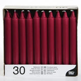 MM HOMESTORES Table Candles 8" Pack of 30 – Dining & Home Decor, Burgundy