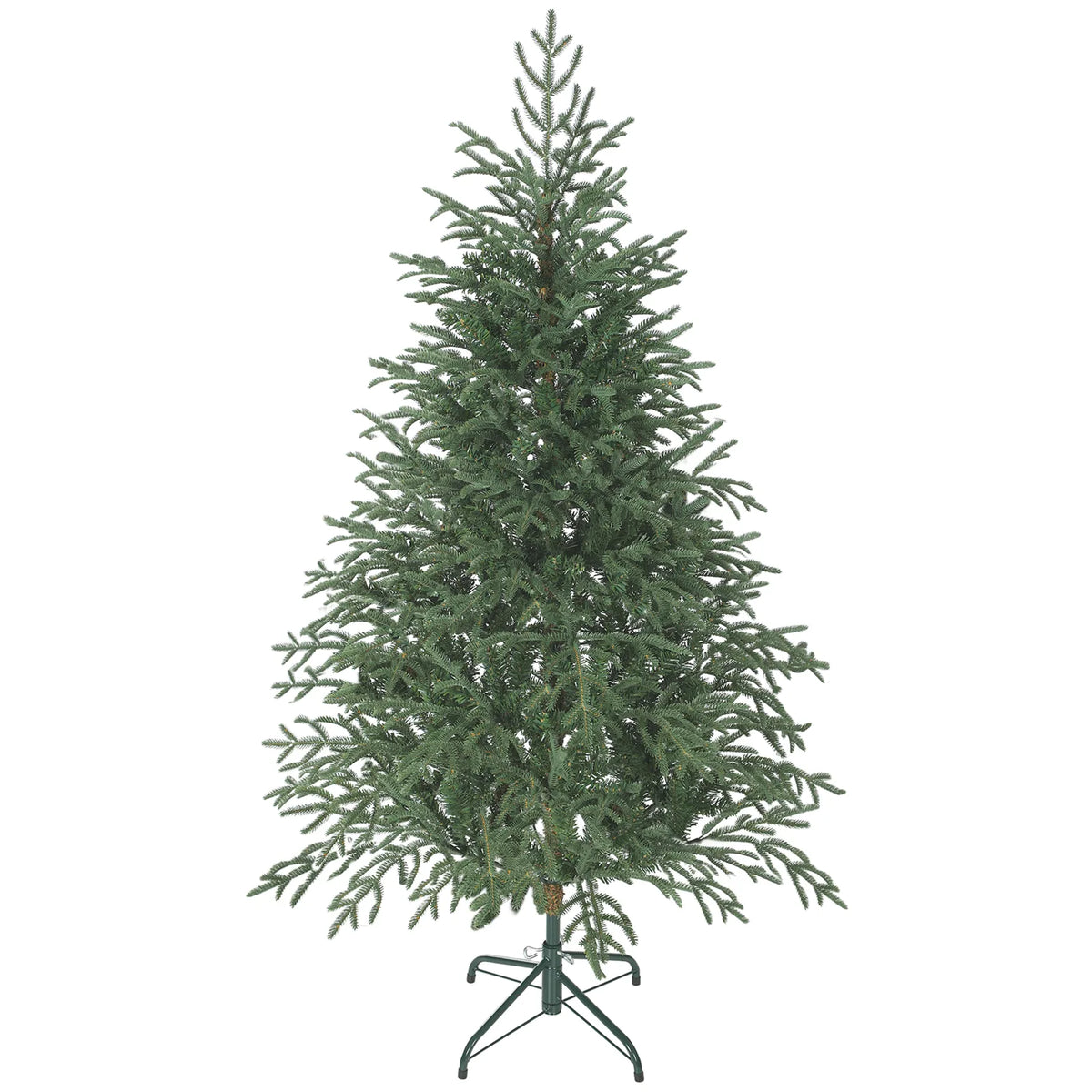 HOMCOM 5ft Full Spruce Artificial Christmas Tree with 1375 Dense Tips & Foldable Metal Stand – Green