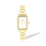 Henley Womens Mnimal Rectangular Bracelet Watch - Gold Tone