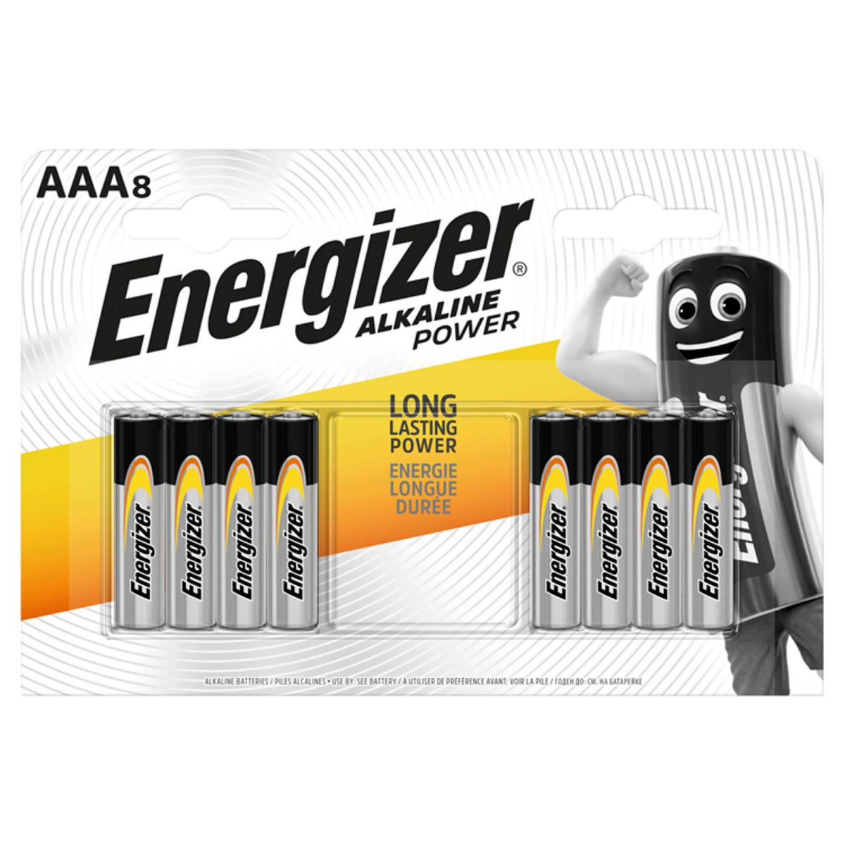 Energizer AAA Alkaline Power Batteries, 8 Pack – Long-Lasting Power for Remotes, Clocks & Toys