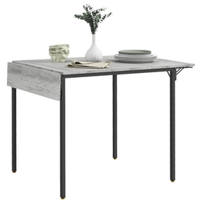 HOMCOM grey drop leaf dining table