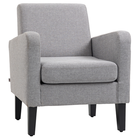 HOMCOM light grey compact accent armchair