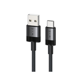 WYE 60W Braided USB-A to USB-C Fast Charge and Sync Cable, 3m – Quick Charging and Data Transfer, Black