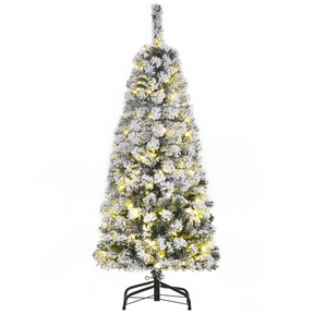 4ft pre-lit snow flocked Christmas tree
