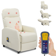 Cream electric massage recliner