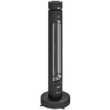 Outsunny 2000 W Free-Standing Oscillating Electric Infrared Patio Heater with Remote and Knob Control – Black
