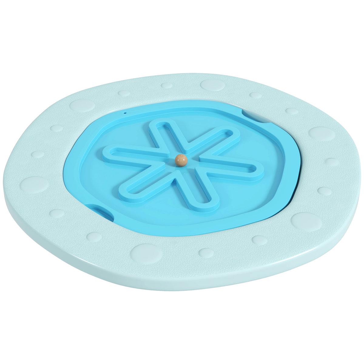 ZONEKIZ 2-in-1 Kids Balance Board with Ball Game – Wobble Board for Balance and Coordination, Blue