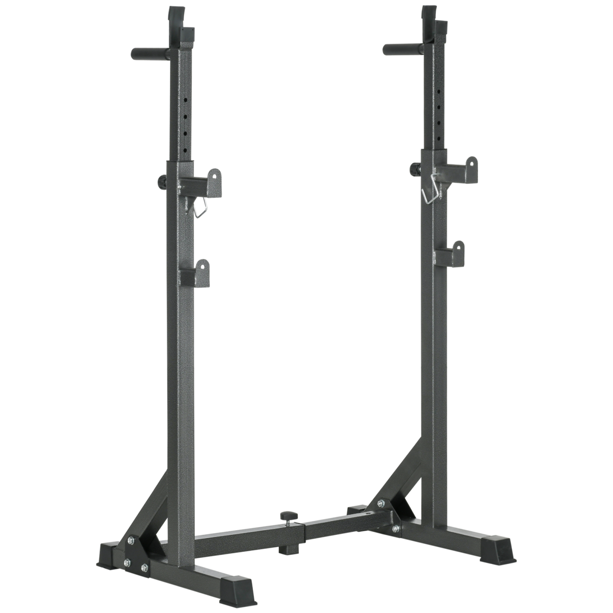 SPORTNOW Heavy Duty Squat Rack with Adjustable Height & Width, 150kg Capacity – Barbell Stand for Home Gym, Black