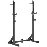 SPORTNOW Heavy Duty Squat Rack with Adjustable Height & Width, 150kg Capacity – Barbell Stand for Home Gym, Black