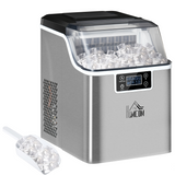 HOMCOM Countertop Ice Maker, 20kg in 24 Hours with 24 Cubes per Cycle – No Plumbing Required