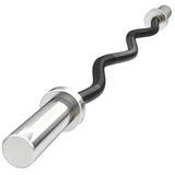 SPORTNOW 4ft Olympic EZ Curl Bar for 2" Weight Plates with Knurled Non-Slip Grip & Rotating Sleeves – 120cm Barbell