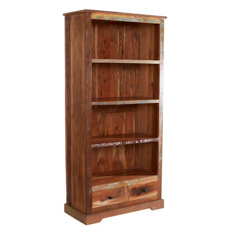 Coastal reclaimed wood bookcase