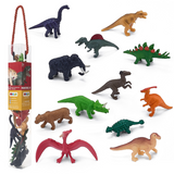 Mojo Mini Worlds Dinosaur Playset – 12 Piece Prehistoric Figures in Tube