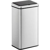 HOMCOM 50L Stainless Steel Sensor Bin with Soft-Close Lid – Touchless Automatic Kitchen Bin, Silver Tone