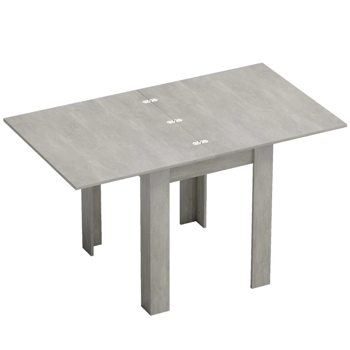 HOMCOM Folding Dining Table for 4-6 – Extendable Drop Leaf Kitchen Table for Small Spaces, Grey