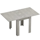 HOMCOM Folding Dining Table for 4-6 – Extendable Drop Leaf Kitchen Table for Small Spaces, Grey