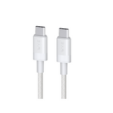 WYE 240W Braided USB-C to USB-C Ultra Fast Charge & Sync Cable, 2m – Laptop Charging and Data Transfer, White
