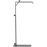 PawHut Reptile Lamp Stand with 86-129cm Adjustable Height, Steel Base & Hook – Heat Lamp Holder, Black