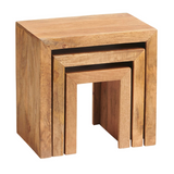 Toko light mango nest of 3 tables